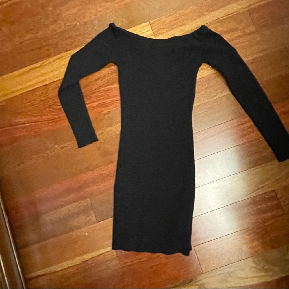 Obey Black Ribbed Knit Dress - Picture 6 of 8